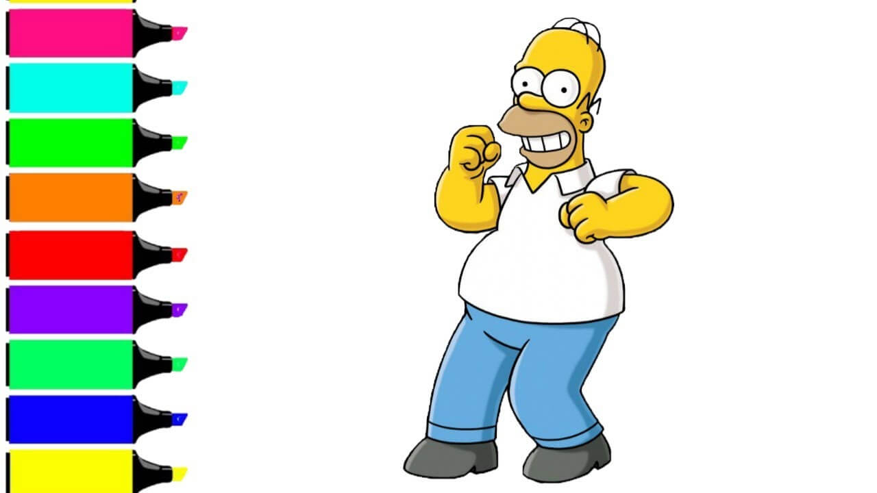 How to draw Homer simpson | The Simpsons | Simpson drawing easy