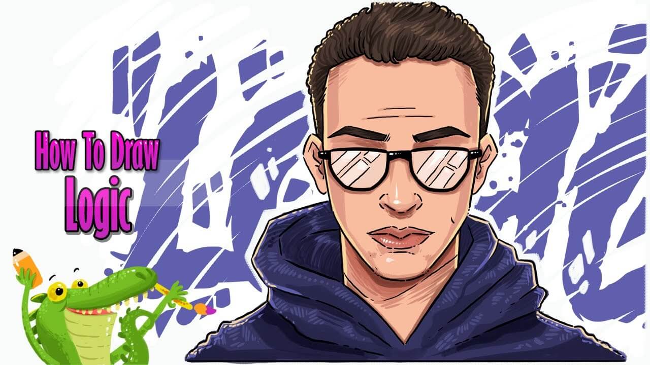 How to draw Logic Rapper step by step