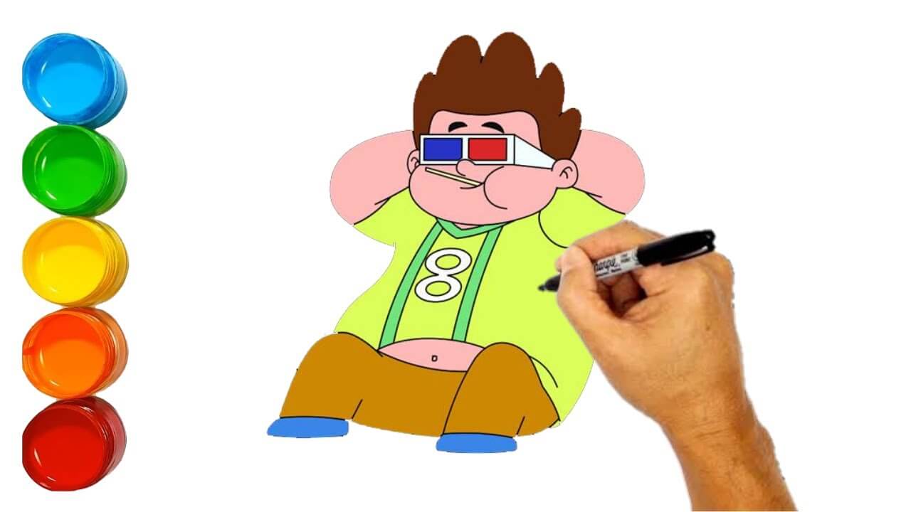 How to draw Lucky from Golmaal Junior | Golmaal Jr. cartoon drawing