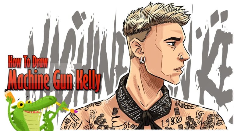 How to draw Machine Gun Kelly Rap Devil