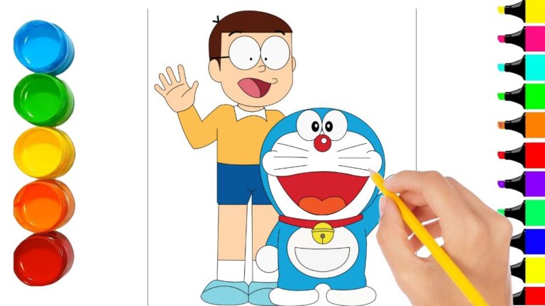 How to draw Nobita and Doraemon step by step || doraemon drawing, Nobita drawing