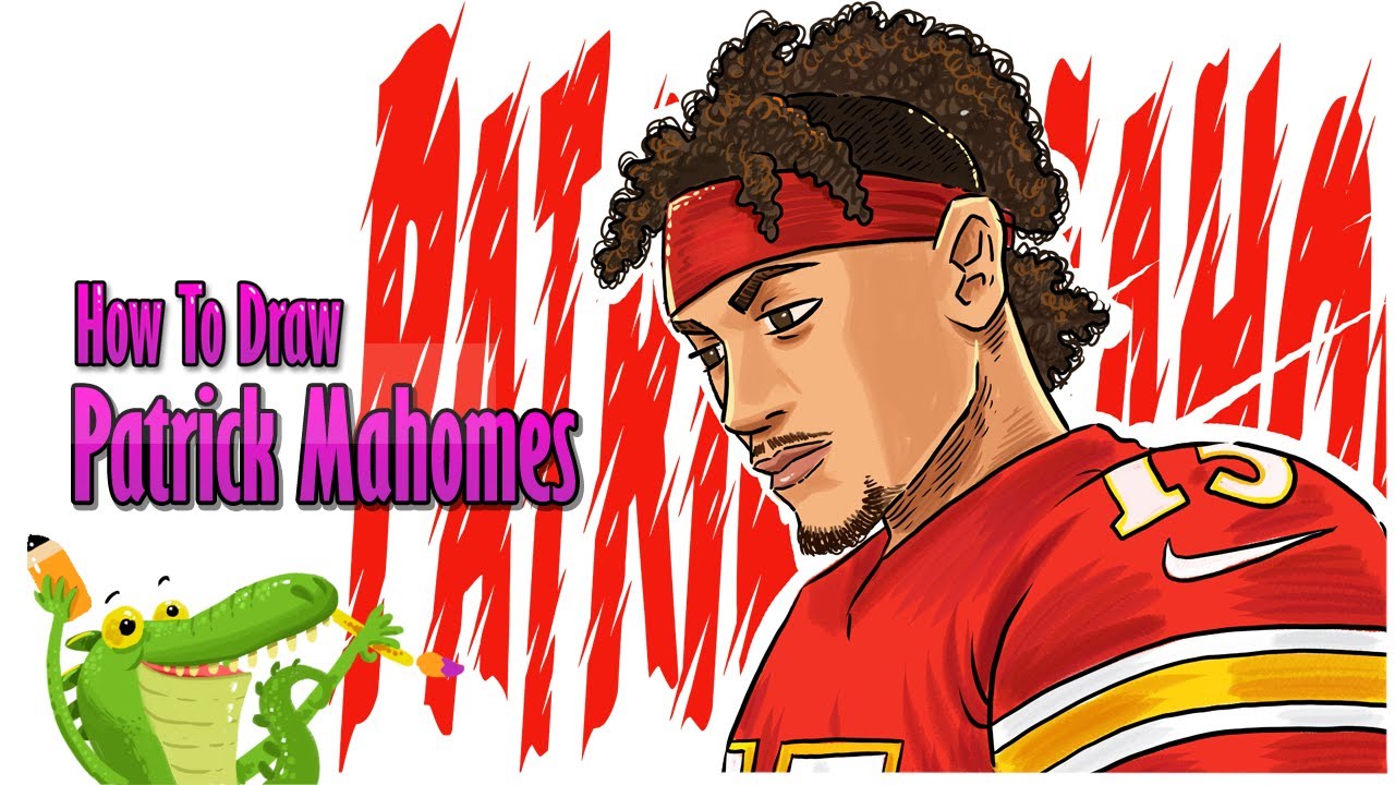 How to draw Patrick Mahomes