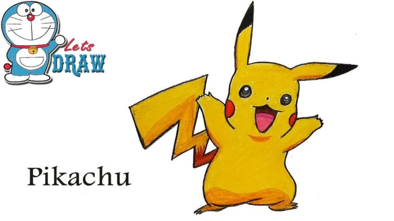 How to draw Pikachu pokemon step by step