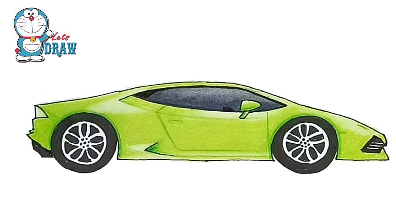 How to draw a Car lamborghini huracan step by step