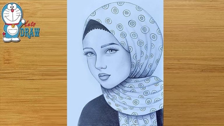 How to draw a Girl with hijab A Hijab