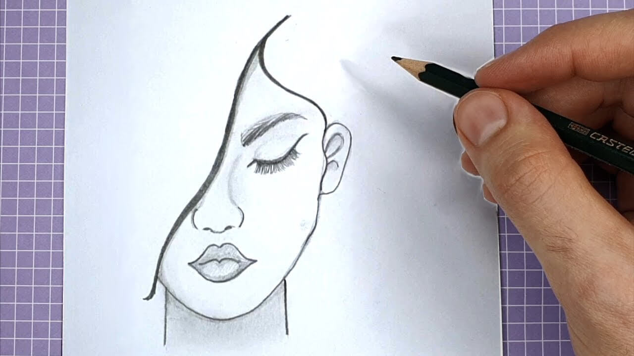How to draw a face for Beginners/ EASY WAY TO DRAW A