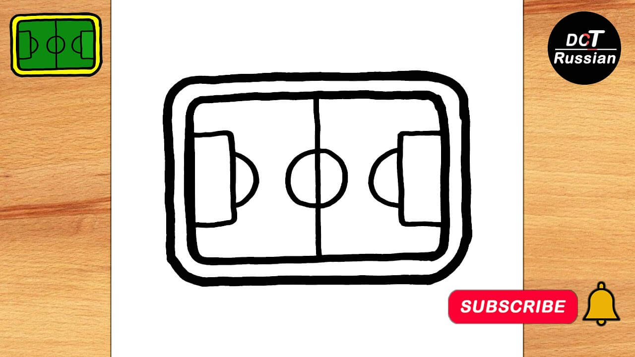 How to draw a soccer field in stages / How to draw a Soccer Field, Step by step