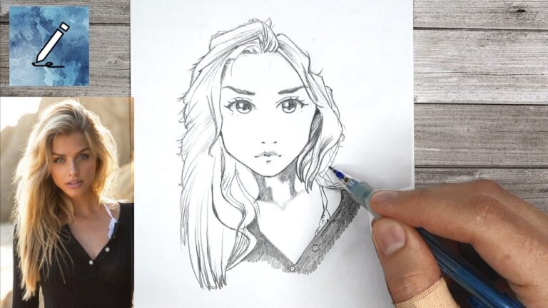 How to draw a woman from a picture Pencil