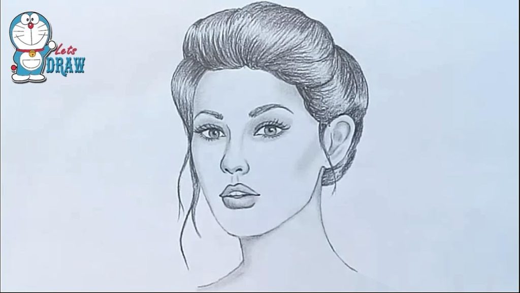 human face drawing easy