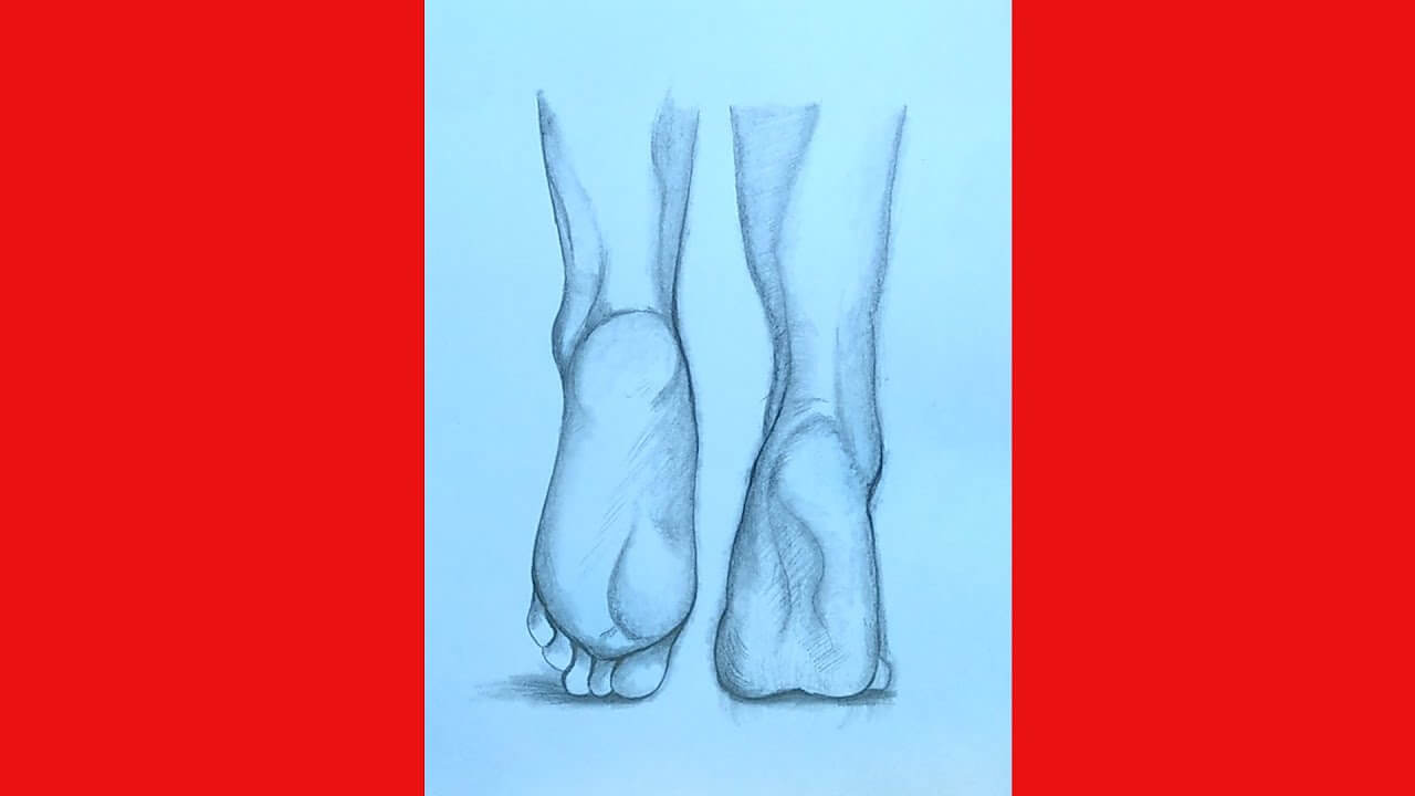 How to draw feet for beginners , Pencil sketch , Art video ,feet drawing