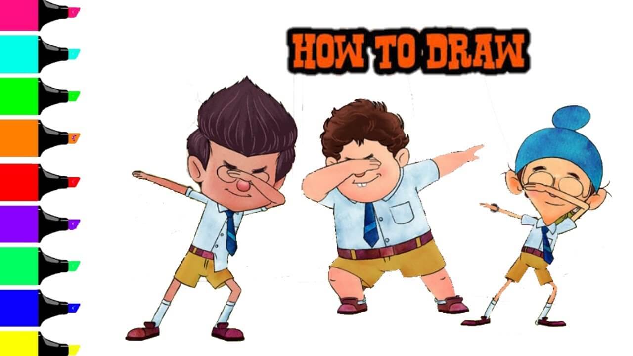 How to draw fukrey boyzzz | Drawing Hunny, Choocha, Laali | Drawing for kids