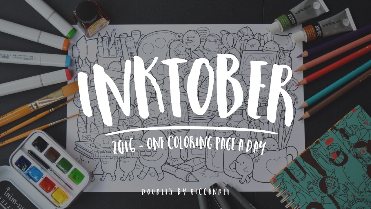 Inktober Week 1 ~ One Coloring Page A Day #inktober