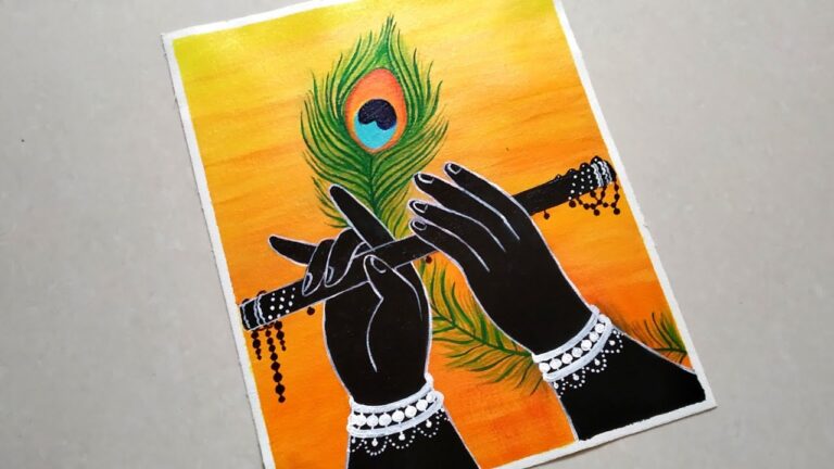Krishna Janmashtami Painting/Acrylic Painting of Krishna Janmashtami for beginners/Acrylic Painting