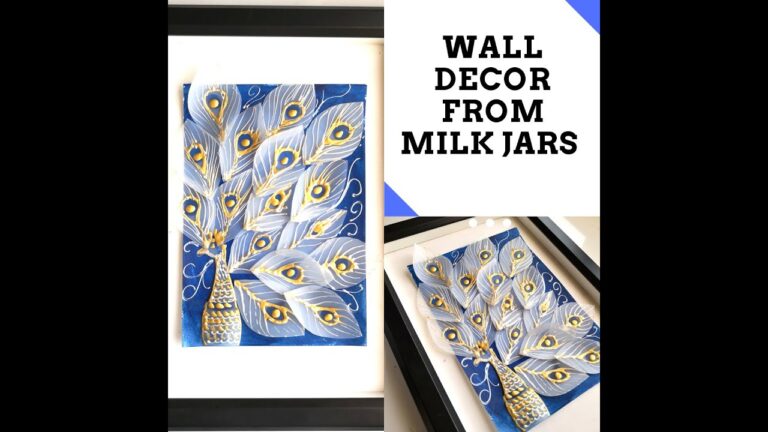 Learn to make a statement white peacock wall decor using