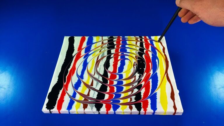 MESMERIZING Fluid Art Easy Acrylic Pouring Abstract Painting