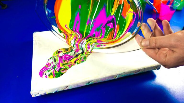 MUST SEE THIS New Acrylic Pouring Method Unique Waves Effect