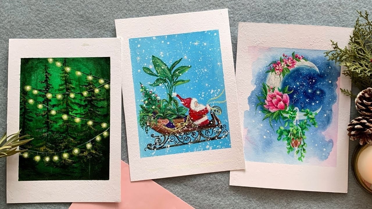 🍃 New Years and Christmas Card ideas inspired from Greens for Beginners💫💌