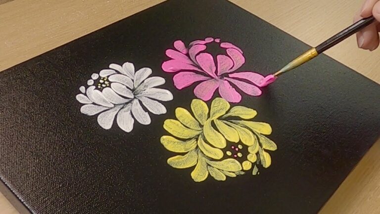 One Stroke Painting for Beginners | Easy & Simple Acrylic Painting