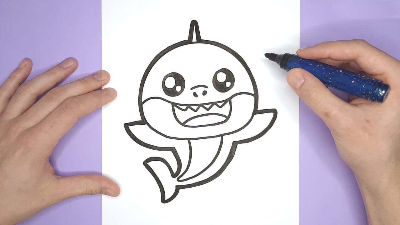 PINKFONG DRAWING How to draw a cute Baby shark
