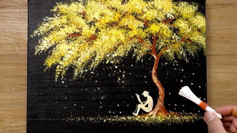 Paint on Black Canvas / Daily Painting Technique #408
