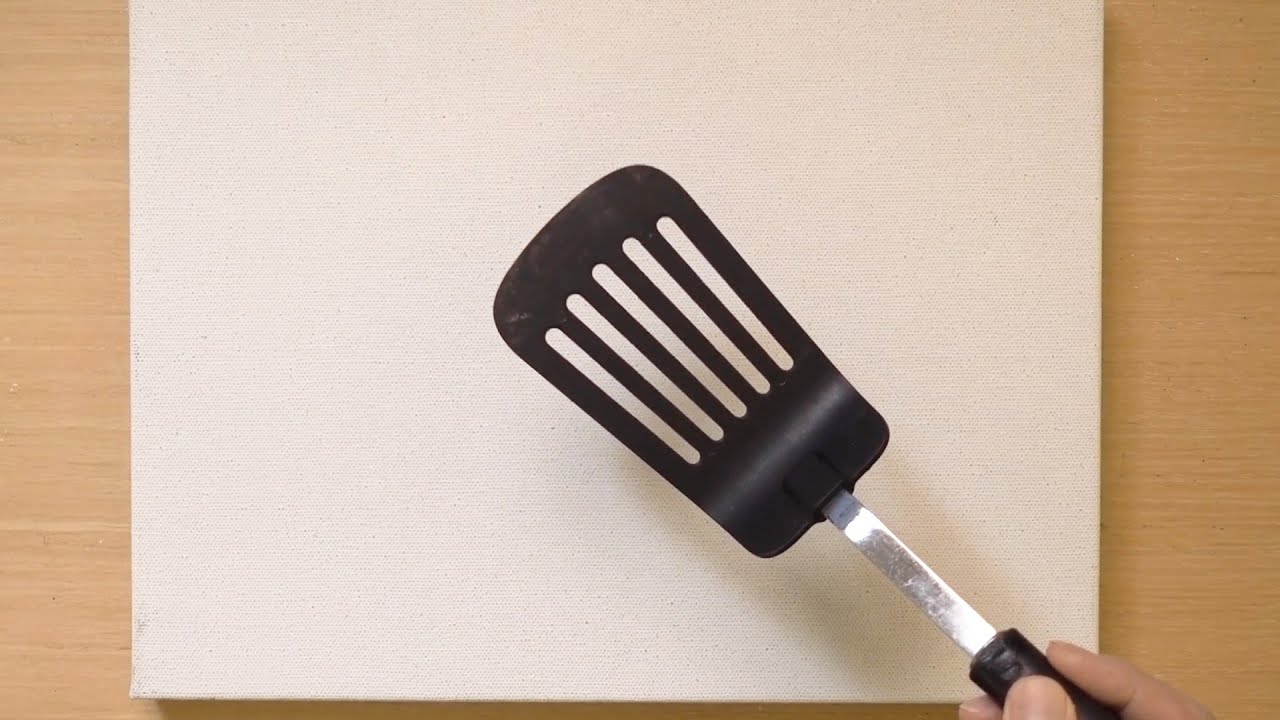 Painting technique with a Spatula | Acrylic painting on canvas