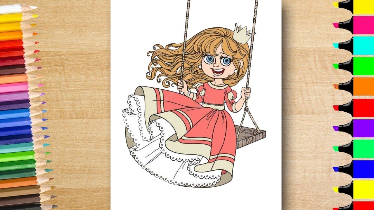 Princess Coloring videos for kids | GIRLS COLOURING PAGES