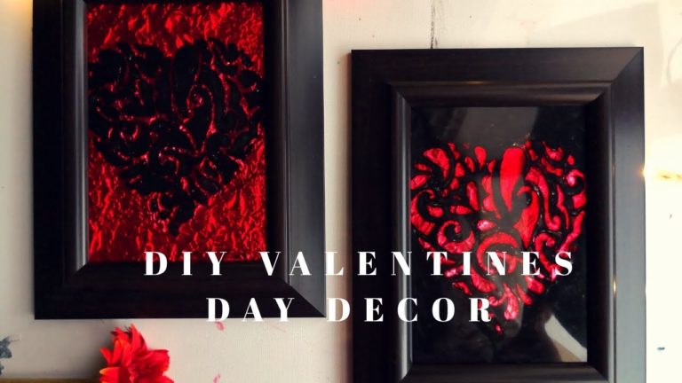 Quick and easy DIY Valentines day decor glass painting technique