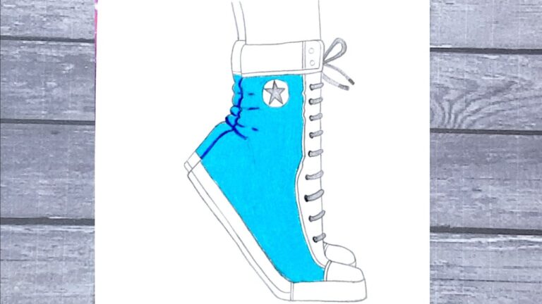 Shoes Drawing ☆ How to Draw Converse Shoes Sneakers EASY