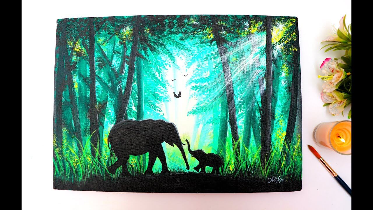 Step By Green Forest Painting For Beginners Acrylic Tutorial Myhobbyclass Com Learn Drawing And Have Fun With Art Craft - Beginning Acrylic Painting Tutorials Step By Green Forest Painting For Beginners Acrylic Tutorial Myhobbyclass Com Learn Drawing And Have Fun With Art Craft - Beginning Acrylic Painting Tutorials