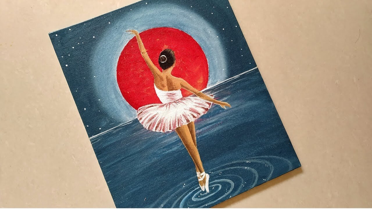 Step by step Acrylic painting on canvas for beginner/
Dancing Ballerina Scenery Painting wit Acrylic