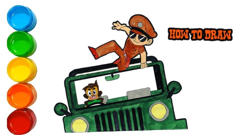 Super Hero Super Cop Little Singham - Drawing And Learning Coloring Page