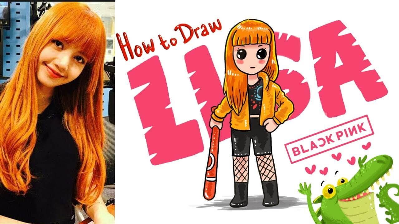 VEry Easy How tO draw Lisa ~BLACK PINK~ Kpop