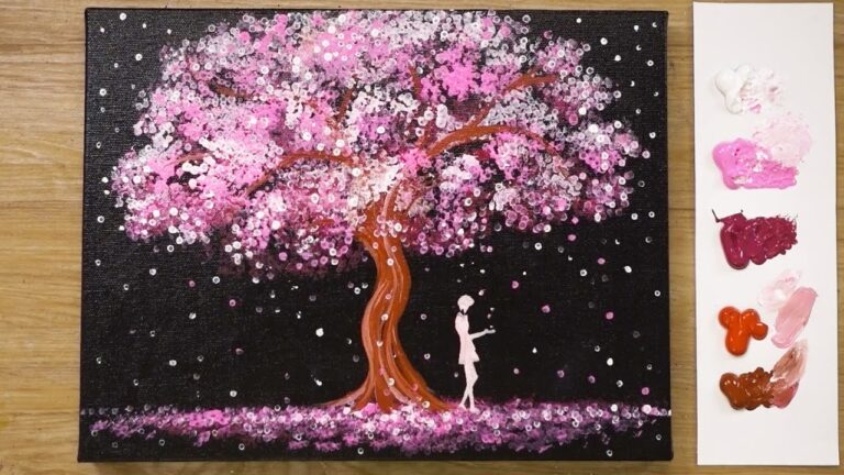 'Waiting for you' Easy Cotton Swabs Painting Technique #423