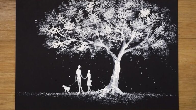 White Love - Easy Acrylic Painting Technique