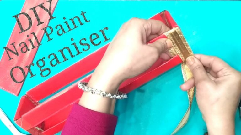 best out of waste diy nail paint organiser