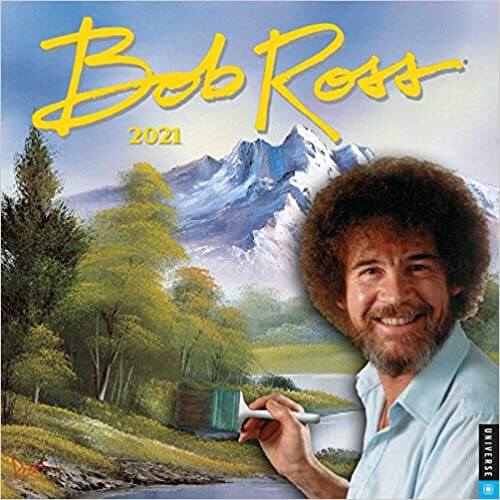 bob ross 2021 wall calendar