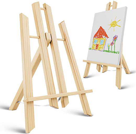 canvas display wooden easel perfect for posturing paintings cookbooks