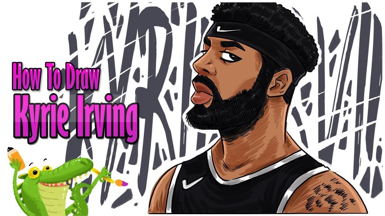 how to draw Kyrie Irving