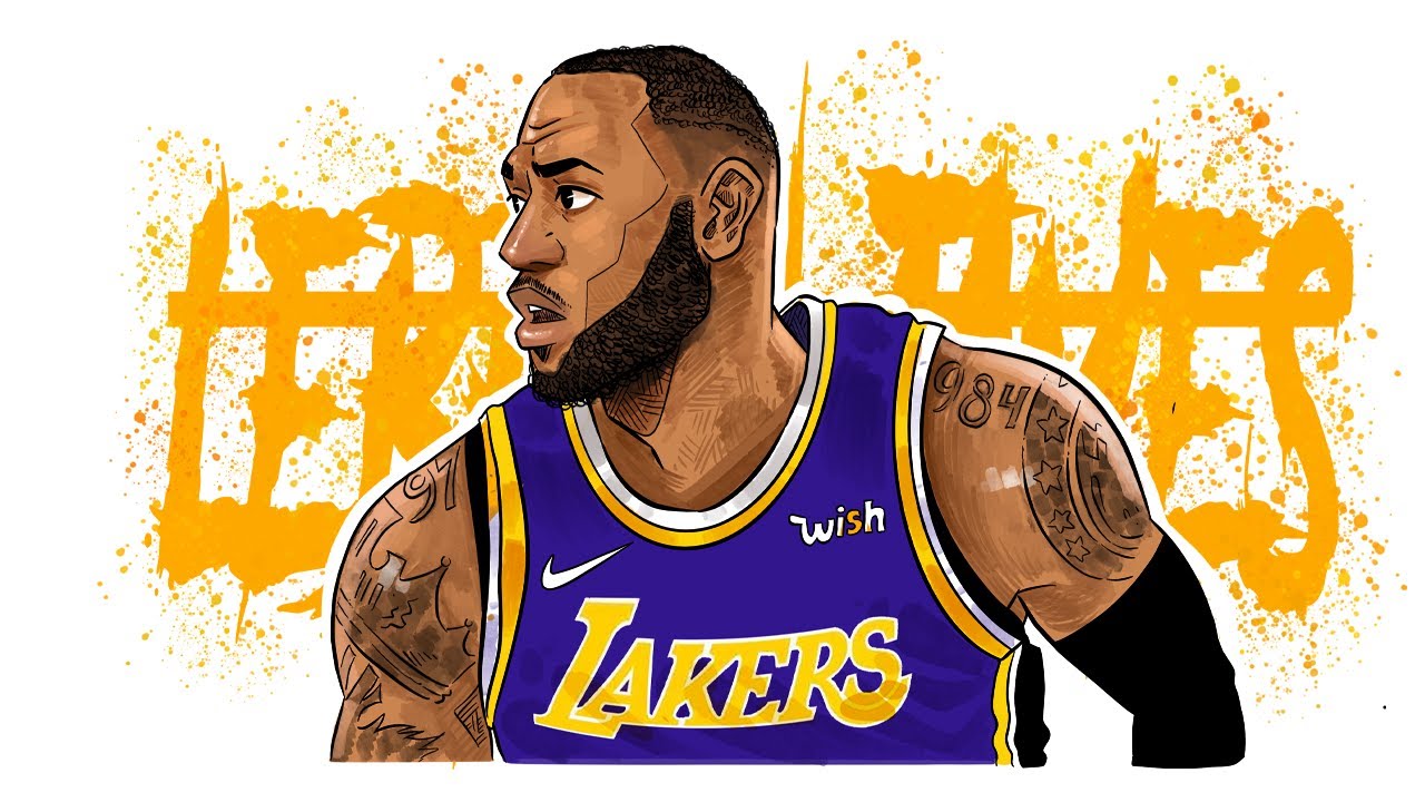 how to draw lebron james step by step
