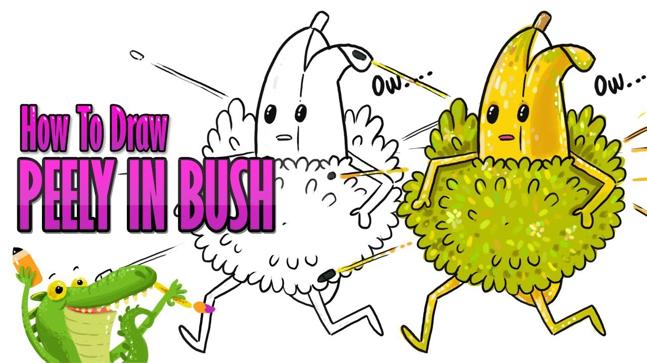 how to draw peely in bush fortnite season 8 tutorial