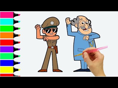 little singham drawing | little singham drawing easy | Super cop Little Singham