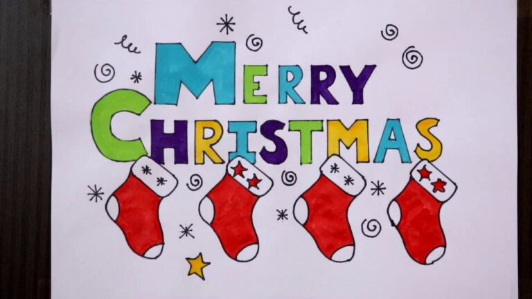 merry christmas coloring page || coloring pages for kids || kids drawing easy