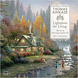 thomas kinkade lightposts for living 2021 wall calendar